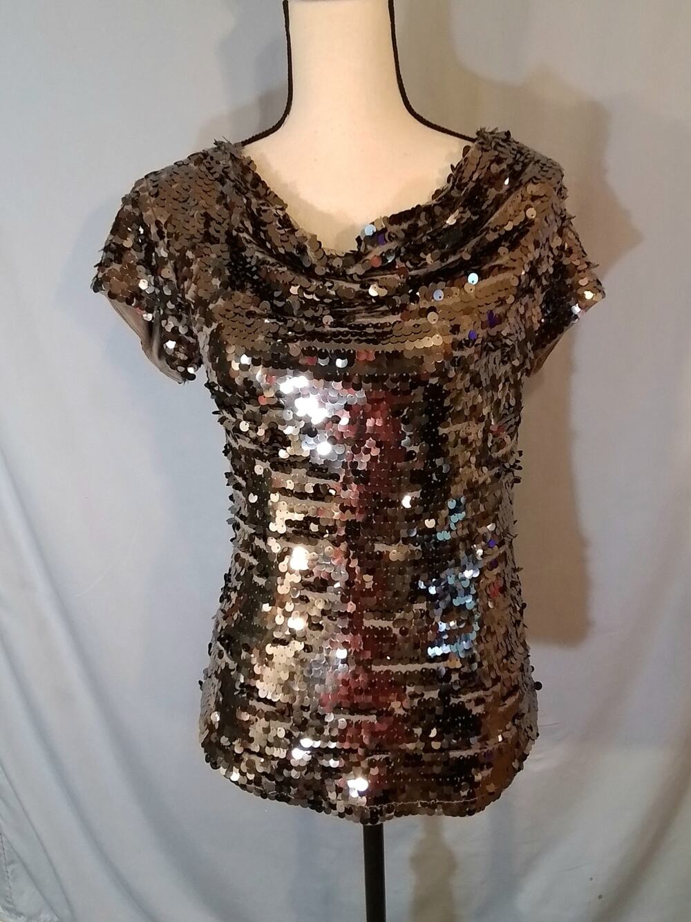 I.N.C.  dark gray sequined blouse